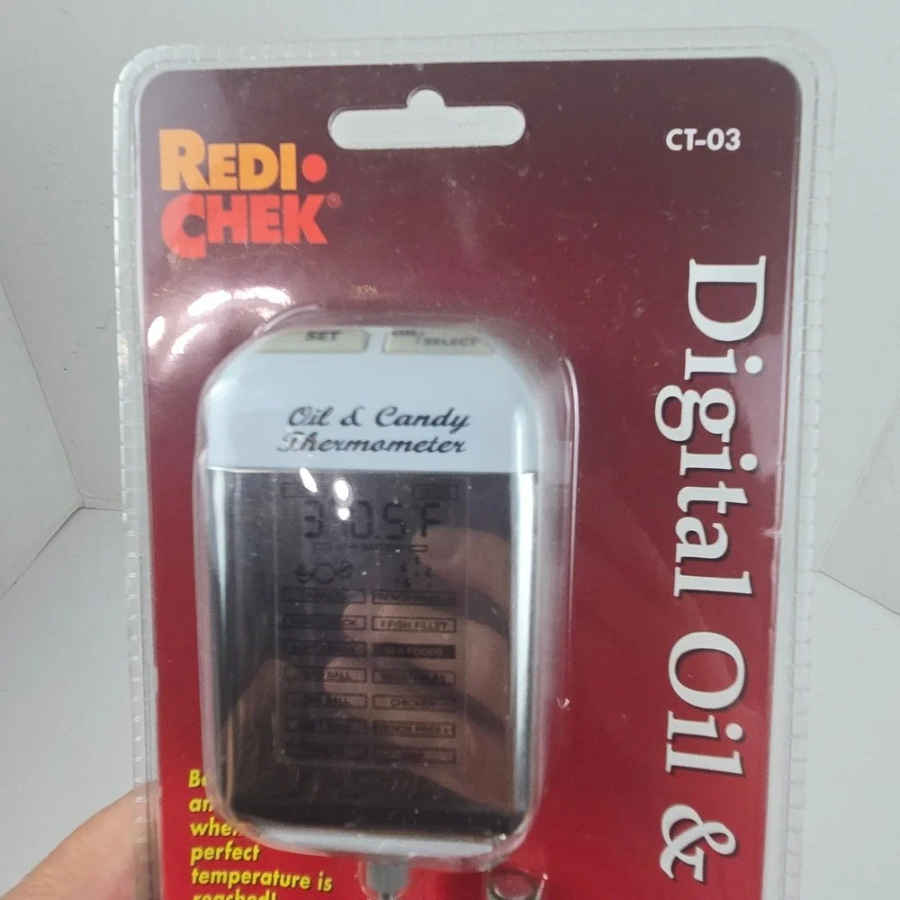 Maverick Redi Chek Digital Oil Candy Thermometer CT-03 White 8 in Probe NEW